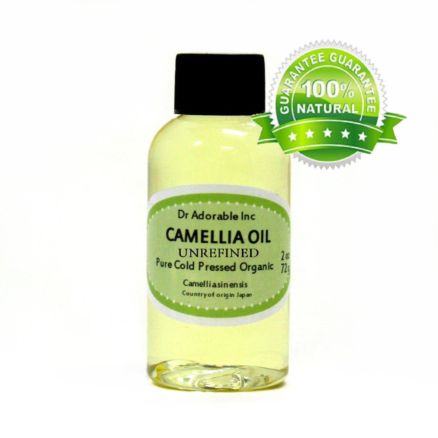 Camellia Seed Oil Unrefined - 100% Pure Natural Organic Cold Pressed