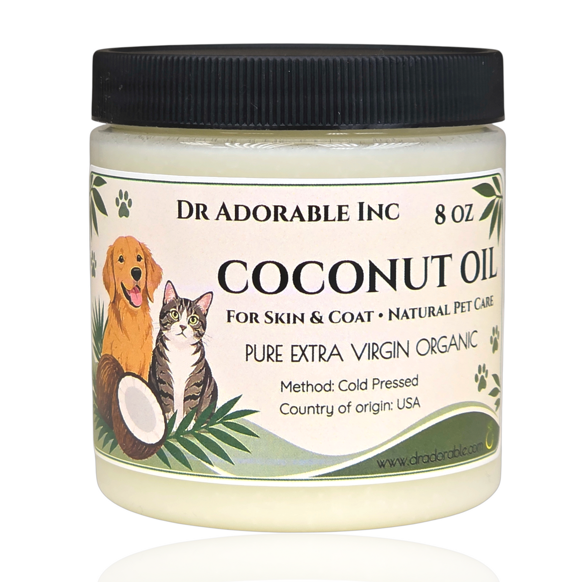 Coconut Oil for Dogs & Cats - Extra Virgin Organic