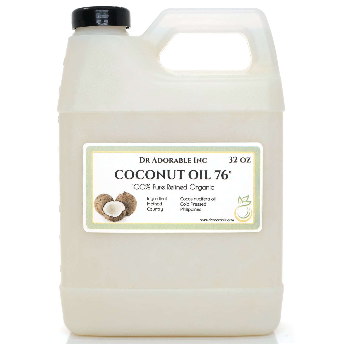 Coconut Oil 76 Degree - 100% Pure Natural Organic Cold Pressed