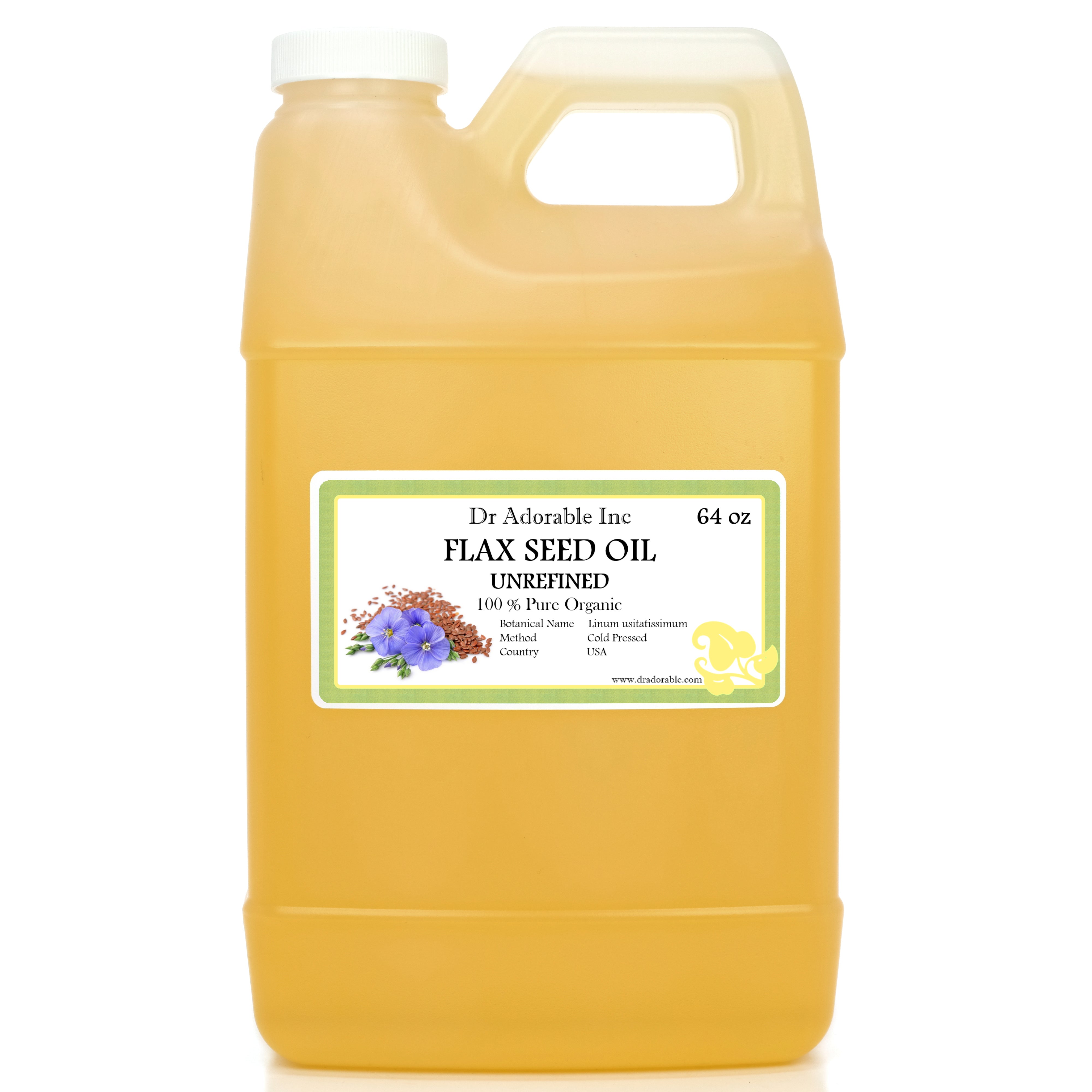 DR. ADORABLE 1 Gallon (7 LB) 100% Pure Organic Cold Pressed Cotton Seed Oil