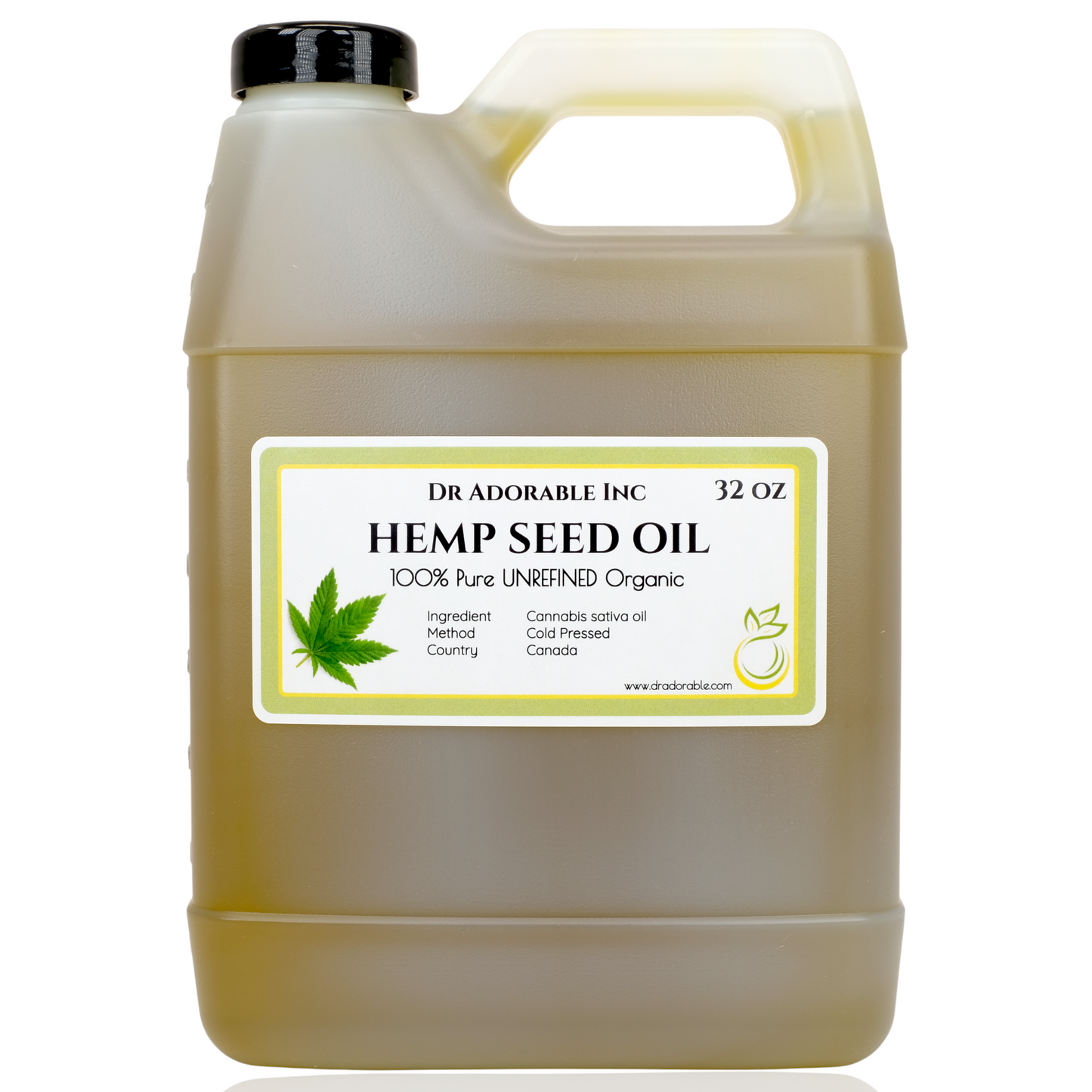 Hemp Seed Oil Unrefined - 100% Pure Natural Cold Pressed Organic