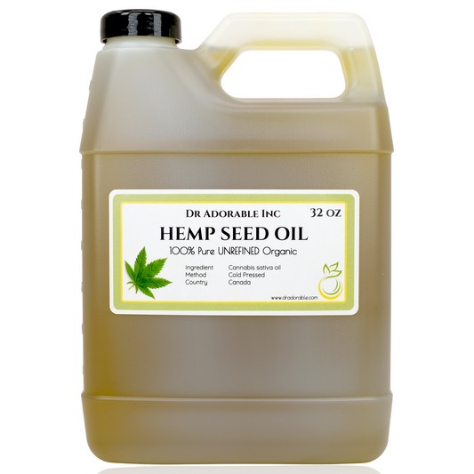 Hemp Seed Oil Unrefined - 100% Pure Natural Cold Pressed Organic