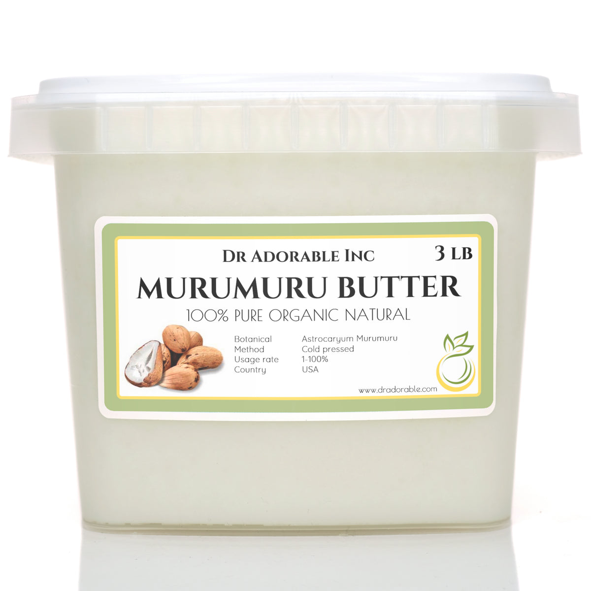 Pure Refined Avocado Butter By Dr. Adorable - Cold Pressed, Organic, 2 Oz To 12 Lb