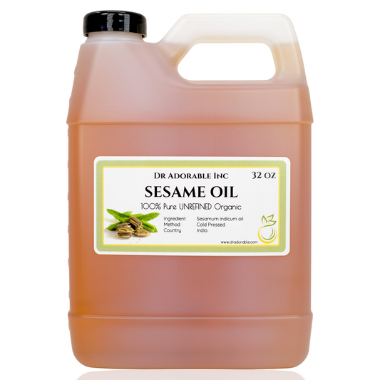 Sesame Seed Oil Unrefined - 100% Pure Natural Organic Cold Pressed