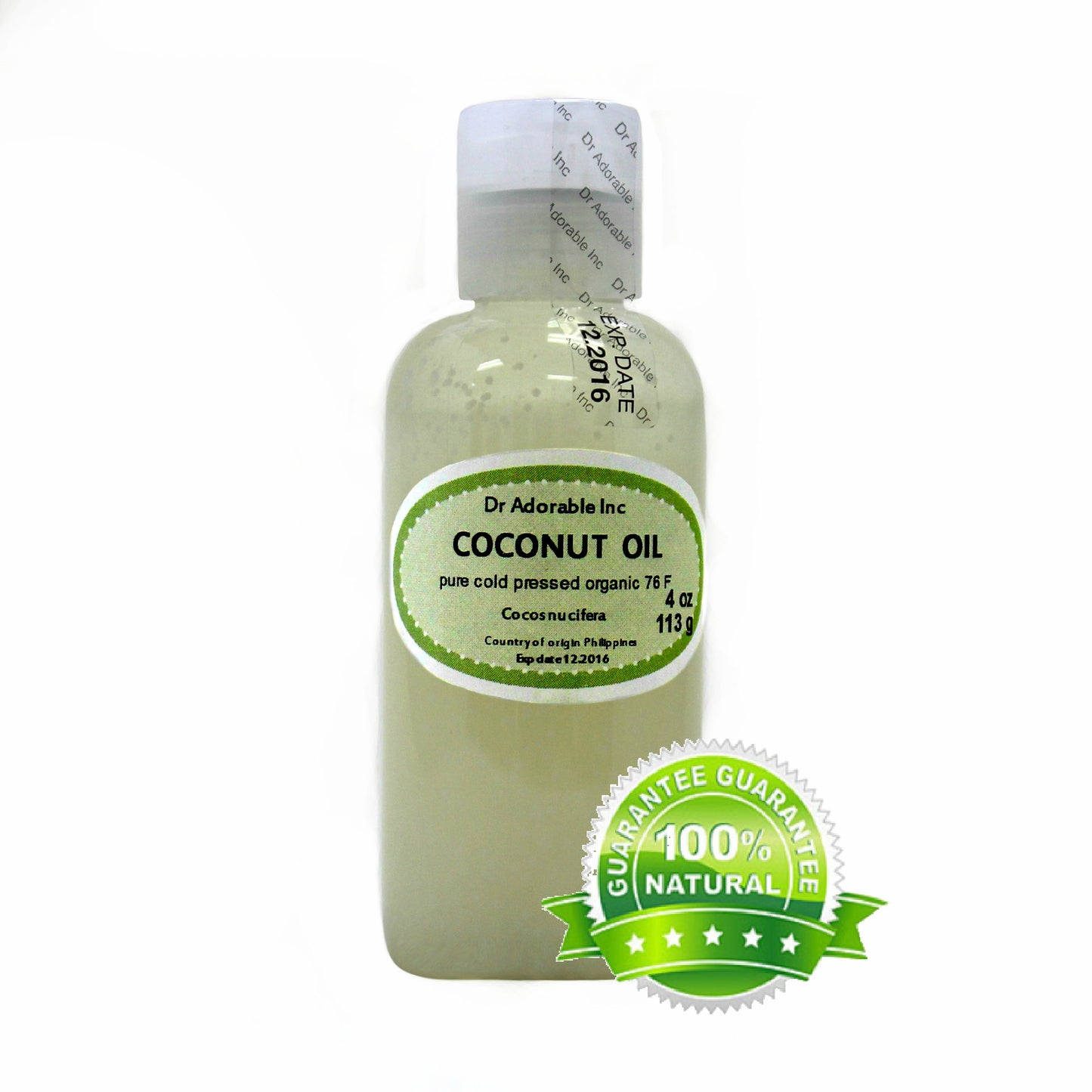 Coconut Oil 76 Degree - 100% Pure Natural Organic Cold Pressed