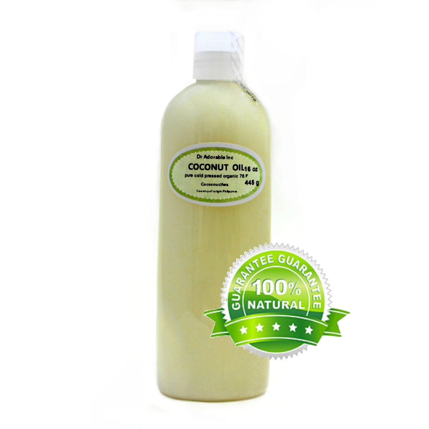 Coconut Oil 76 Degree - 100% Pure Natural Organic Cold Pressed